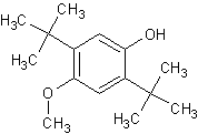 2,5-二叔丁基-4-甲氧基苯酚结构式