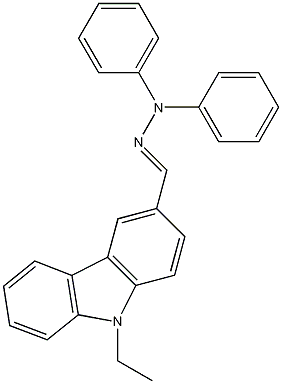 9-乙基-3-(N,N-二苯腙)甲醛咔唑结构式