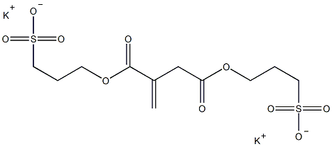 二(3-硫代丙基)衣康酸二钾盐结构式