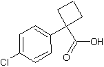 1-(4-氯苯基)-1-环丁羧酸结构式