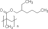 2-甲基-2-丙烯酸-2-乙基己基酯的均聚物结构式