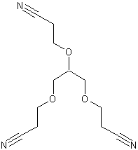 1,2,3-三(2-氰基乙氧基)丙烷结构式