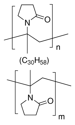 Poly(1-vinylpyrrolidone)-graft-(1-triacontene)