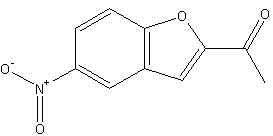 2-乙酰-5-硝基苯并[b]呋喃结构式