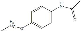 乙氧基乙酰对氨苯乙醚-1-13C结构式