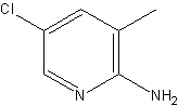 2-氨基-5-氯-3-甲基吡啶结构式
