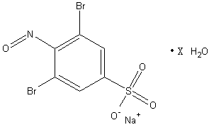 3,5-二溴-4-亚硝基苯磺酸钠水合物结构式