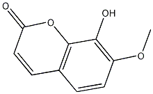 8-羟基-7-甲氧基香豆素结构式