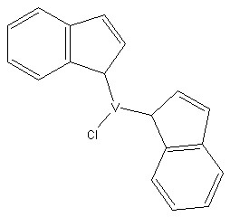 氯代双(茚基)钒(III)结构式