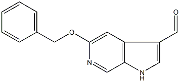 5-苄氧基-6-氮杂吲哚-3-甲醛结构式