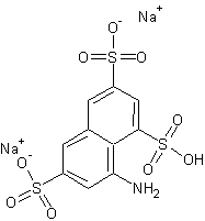 8-氨基-1,3,6-萘三磺酸二钠盐结构式