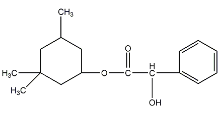 扁桃酸3,3,5-三甲基环己基酯结构式