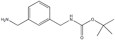 1-(N-叔丁氧羰基-氨甲基)-3-(氨甲基)苯结构式
