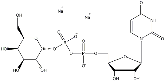 UDP-α-D半乳糖二钠盐结构式