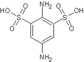 2,5-二氨基苯基-1,3-二磺酸结构式