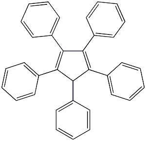 1,2,3,4,5-五苯基-1,3-环戊二烯结构式