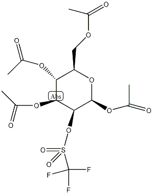 1,3,4,6 -四-O-乙酰-2-O-三氟甲磺酰-β-D-吡喃甘露糖结构式