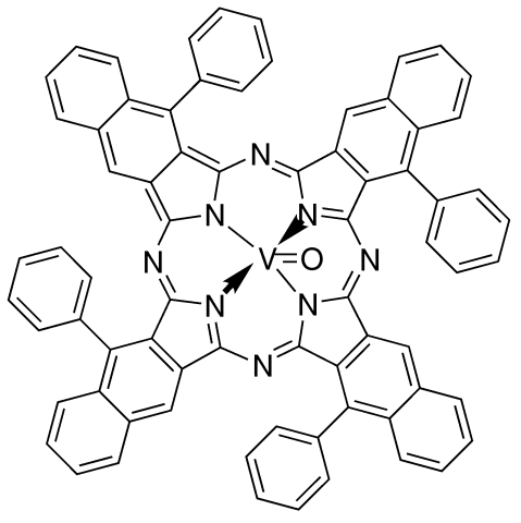 钒5,14,23,32-四苯基-2,3-萘酞菁结构式
