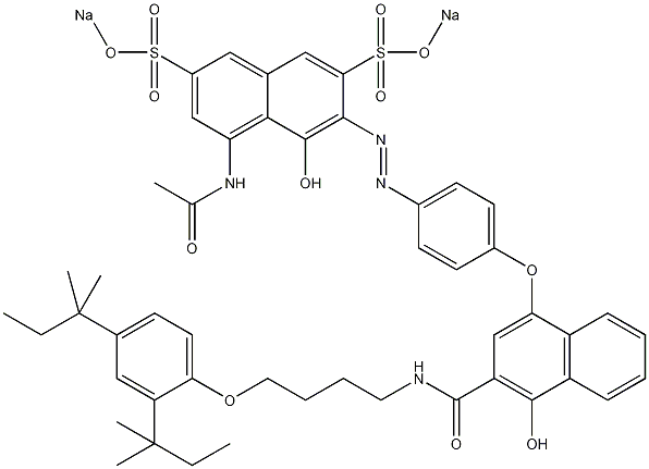 5-Acetamido-3-[4-[3-[4-(2,4-di-tert-pentylphenoxy)butylcarbamoyl]-4-hydroxy-1-naphthoxy]phenylazo]-4-hydroxy-2,7-naphthalenedisulfonic acid disodium salt