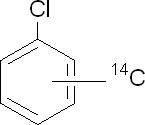 氯苯-UL-14C结构式