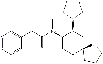 (+)-(5α,7α,8β)-N-Methyl-N-[7-(1-pyrrolidinyl)-1-oxaspiro[4.5]dec-8-yl]-benzeneacetamide