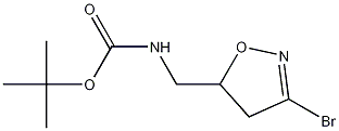 N-叔丁氧羰基-3-溴-2-异噁唑啉-5-甲胺结构式