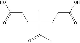4-乙酰-4-甲基庚二酸结构式