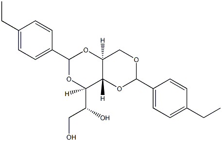 双(4-乙基亚苯基)山梨醇结构式