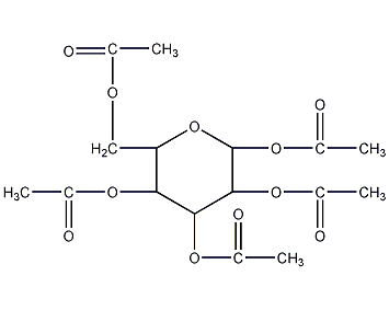 β-D-葡萄糖五乙酸酯结构式