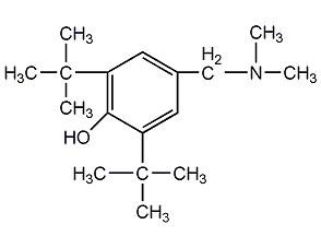 2,6-二叔丁基-4-(二甲氨基甲基)苯酚结构式