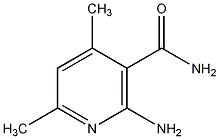 2-氨基-4,6-二甲基-3-吡啶甲酰胺结构式