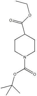 乙基氧羰-哌啶-4-羧酸结构式