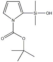 1-叔丁氧羰基-2-(羟基二甲基硅基)吡咯结构式