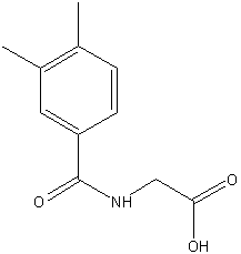 3,4-二甲基马尿酸结构式