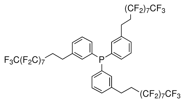 三[3-(1H,1H,2H,2H-全氟癸基)苯基]膦结构式