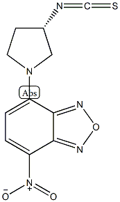 (S)-(+)-4-(3-异硫氰酸吡咯啶)-7-硝基-2,1,3-苯并噻二唑结构式
