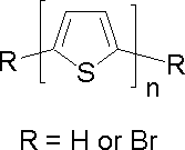 聚(2,5-二噻吩基)溴结构式