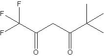 1,1,1-三氟代-5,5-二甲基-2,4-己二酮结构式
