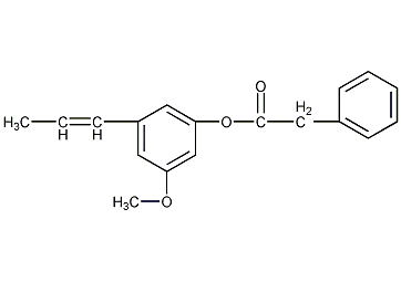 苯乙酸-2-甲氧基-4-(1-丙烯基)-苯基酯结构式