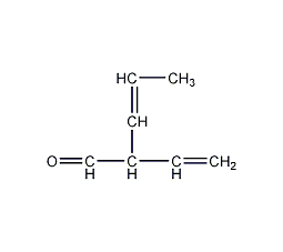 2-乙烯基-2-丁烯醛结构式