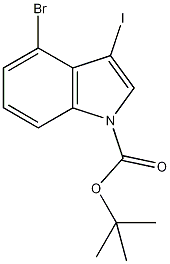 4-bromo-3-iodoindole-1-carboxylic acid t-butyl ester