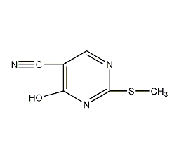 4-羟基-2-(甲硫基)嘧啶-5-甲腈结构式
