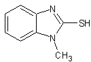 1-甲基-1H-苯并咪唑-2-硫醇结构式