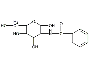 N-苯甲酰基-D-氨基葡萄糖结构式