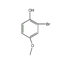 2-溴-4-甲氧基苯酚结构式