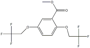 甲基2,5-双(三氟乙氧基)苯甲酸甲酯结构式