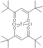 双(2,2,6,6,-四甲基-3,5-庚二酮酸)钛结构式