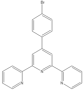 4'-(4-溴苯基)-2,2':6',2''-三联吡啶结构式