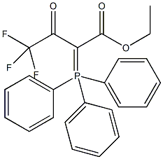 4,4,4-三氟-2-(三苯基正膦亚基)乙酰乙酸乙酯结构式