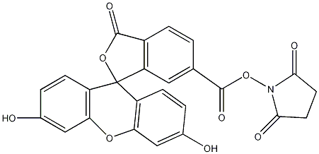 6-羧基荧光素琥珀酰亚胺酯结构式